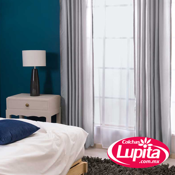 JGO CORTINAS VIASOFT LARGA GRIS (Vianney Hogar)