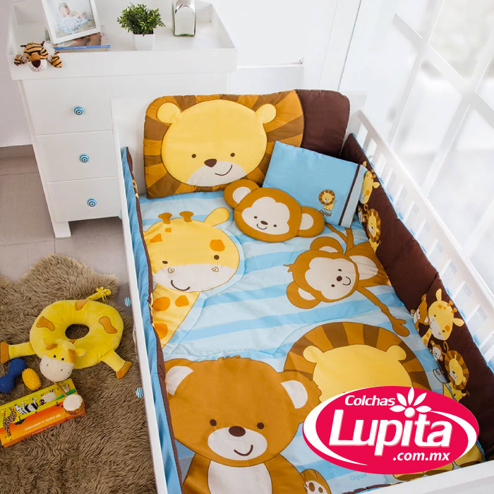 SET DE EDREDON CUNA BLUE SAFARI (Chiquimundo 23)