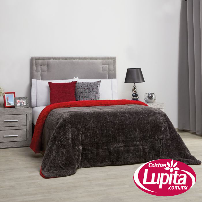 COBERTOR BICOLOR GRIS MATRIMONIAL (Elefantito)
