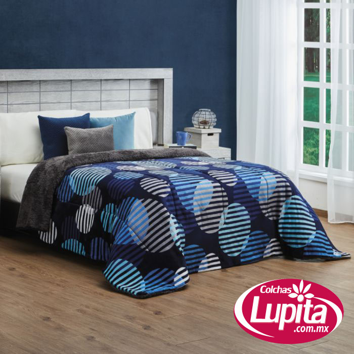 COBERTOR DE BORREGA BLUE KING SIZE (Elefantito 25)