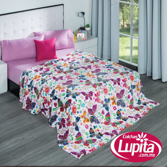 COBERTOR LIGERO MARIPOSAS MATRIMONIAL (Elefantito 25)