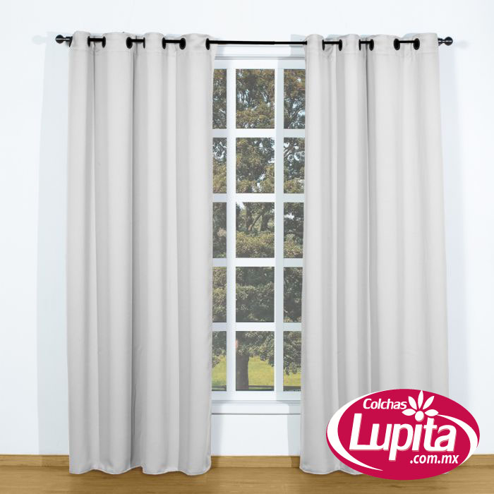 SET DE CORTINAS BLACKOUT BLANCO  (Elefantito 25)