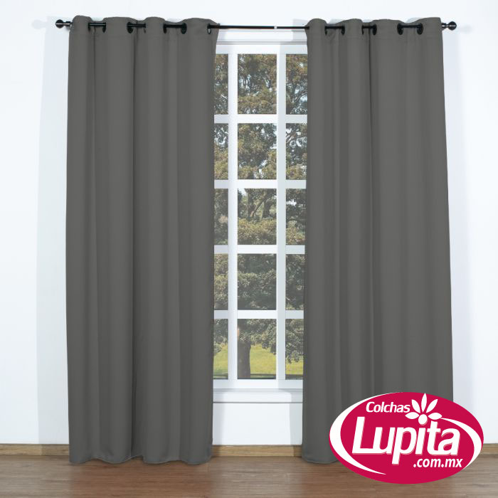 SET DE CORTINAS BLACKOUT GRIS  (Elefantito 25)
