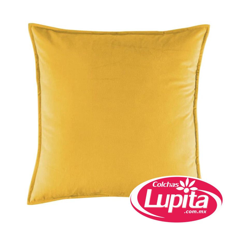 FUNDA DE COJIN VELVET MOSTAZA (Vianney 24)