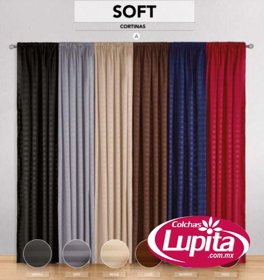 SET DE CORTINAS SOFT NEGRO  (Elefantito 25)