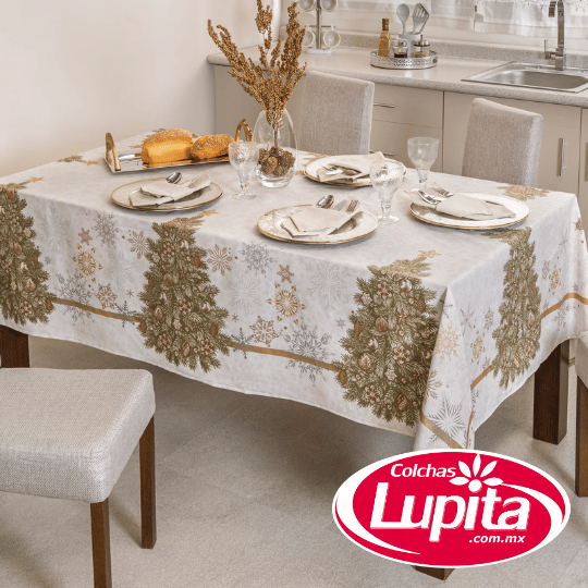 MANTEL CIRCULAR BLANCA NAVIDAD (Vianney 24)