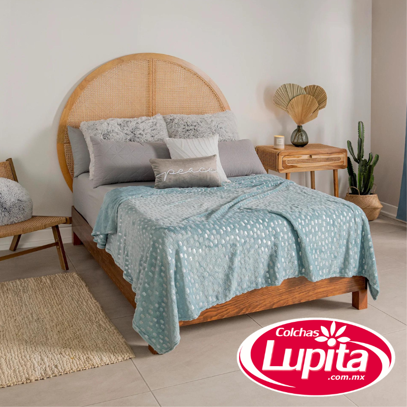 COBERTOR LIGERO MAT/IND CELESTE (Vianney 24)