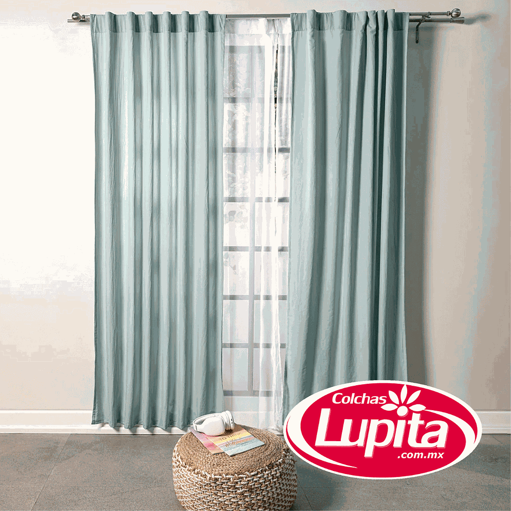 CORTINAS VIASOFT WASHED LARGA MINT (Vianney 24)