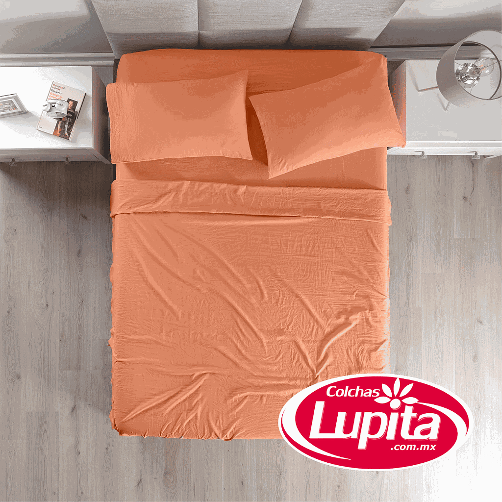 SABANAS VIASOFT WASHED QS CORAL (Vianney 24)