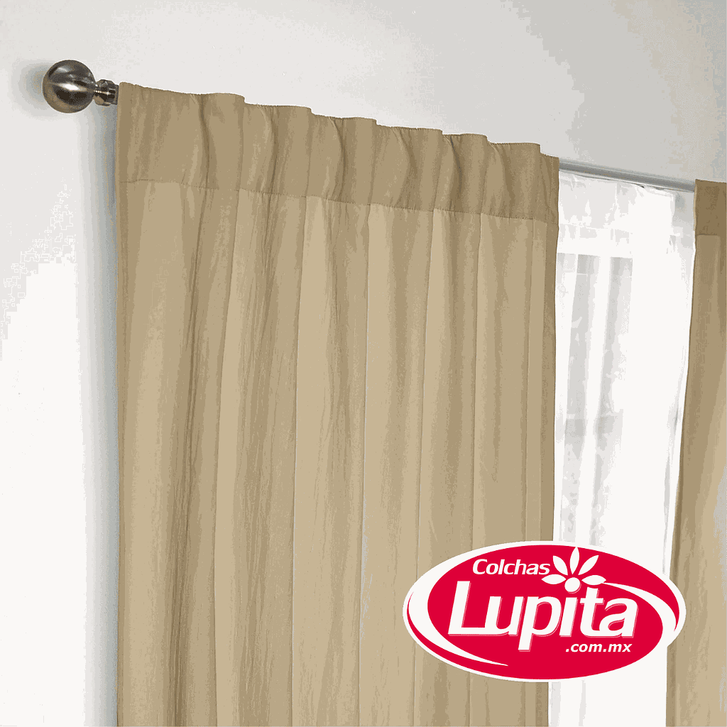 CORTINAS VIASOFT WASHED LARGA KAKI (Vianney 24)